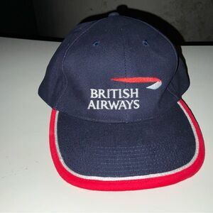 British Airways Vintage Panel Cap Hook and Loop Closure
